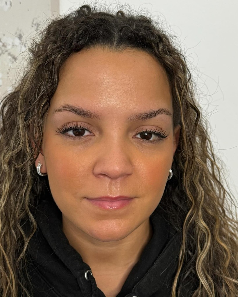 Powder brows result after treatment — soft defined finish